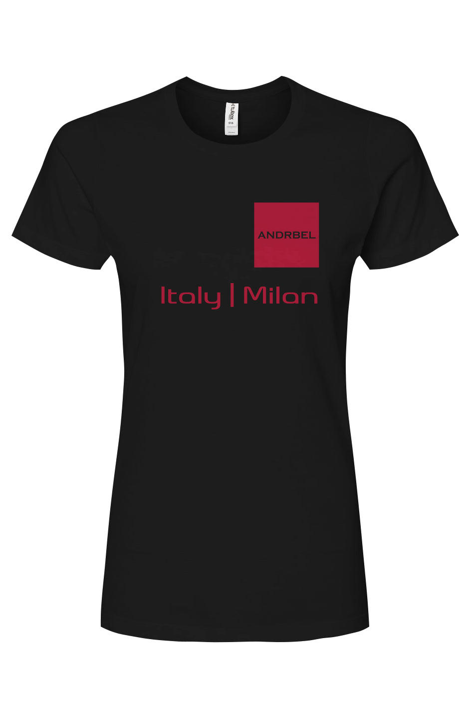 Jersey T-shirt with ANDRBEL print Milan red