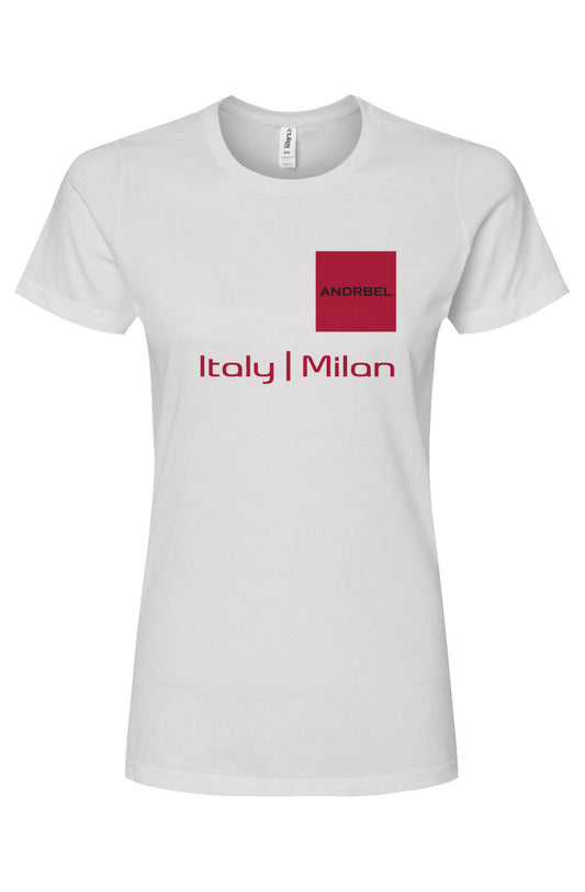 Jersey T-shirt with ANDRBEL print Milan red